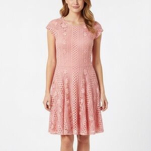 Soieblu Coral Lace Mini Dress
